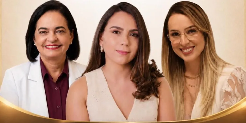 Da esquerda para a direita: Dra. Sammya Bezerra Maia, Dra. Mariana Brasil Sá e Dra. Luana Figueiredo